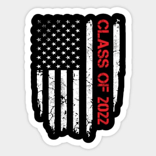 Senior Class Of 2022 Graduation Patriotic American Flag Sticker